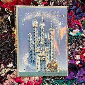 🆕American Greetings-Papersong ‘Disney’ 3D Rhinestone Wedding Card